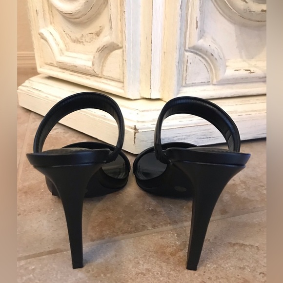 *Calvin Klein* Black Strap Heeled Sandal Pumps (Size 7M) - Picture 7 of 14